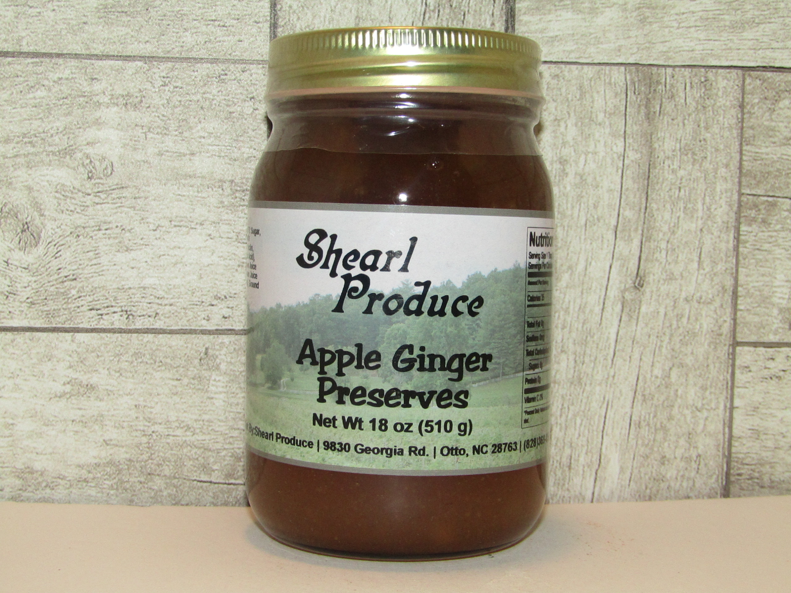 Apple Ginger Preserves 18oz SHEARL PRODUCE